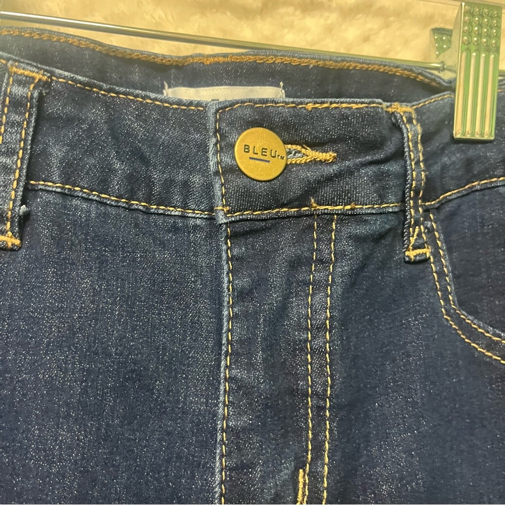 Bleu Womens Jeabs Dark Blue Denim Jeans cropped size 6 - Picture 5 of 8